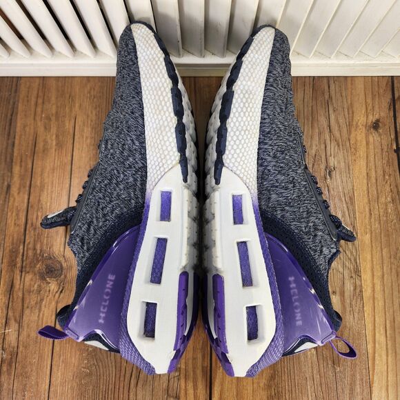 Under Armour HOVR Mega 2 Clone Womens 11 Midnight Navy Purple Zest Running Shoes - Picture 6 of 9